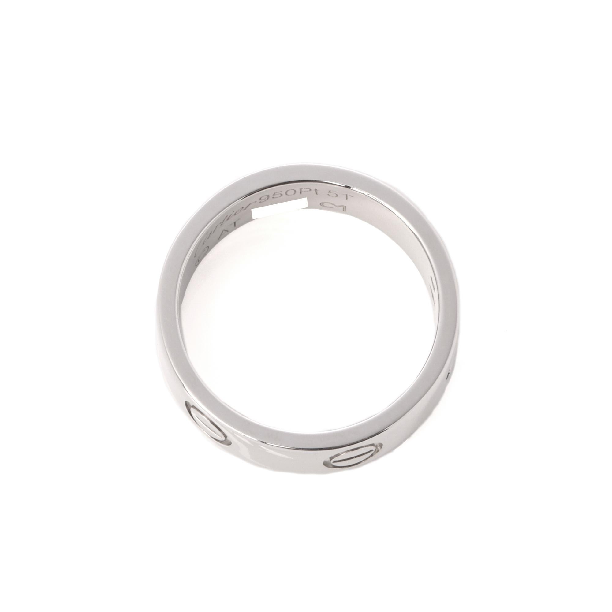 Anello Cartier Love Band in platino In condizioni ottime in vendita a Bishop's Stortford, Hertfordshire