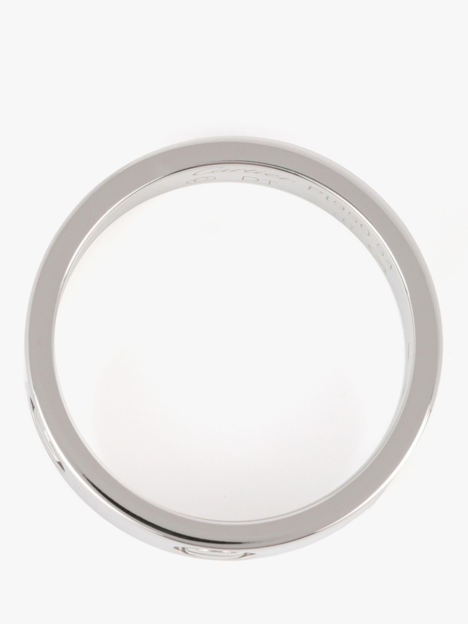 Femenino o masculino Anillo de amor Cartier en platino en venta