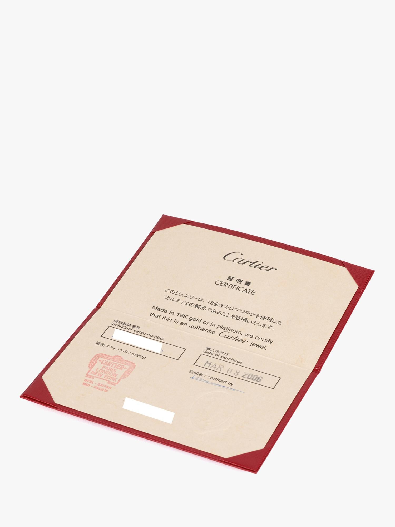 Anillo de amor Cartier en platino en venta 1