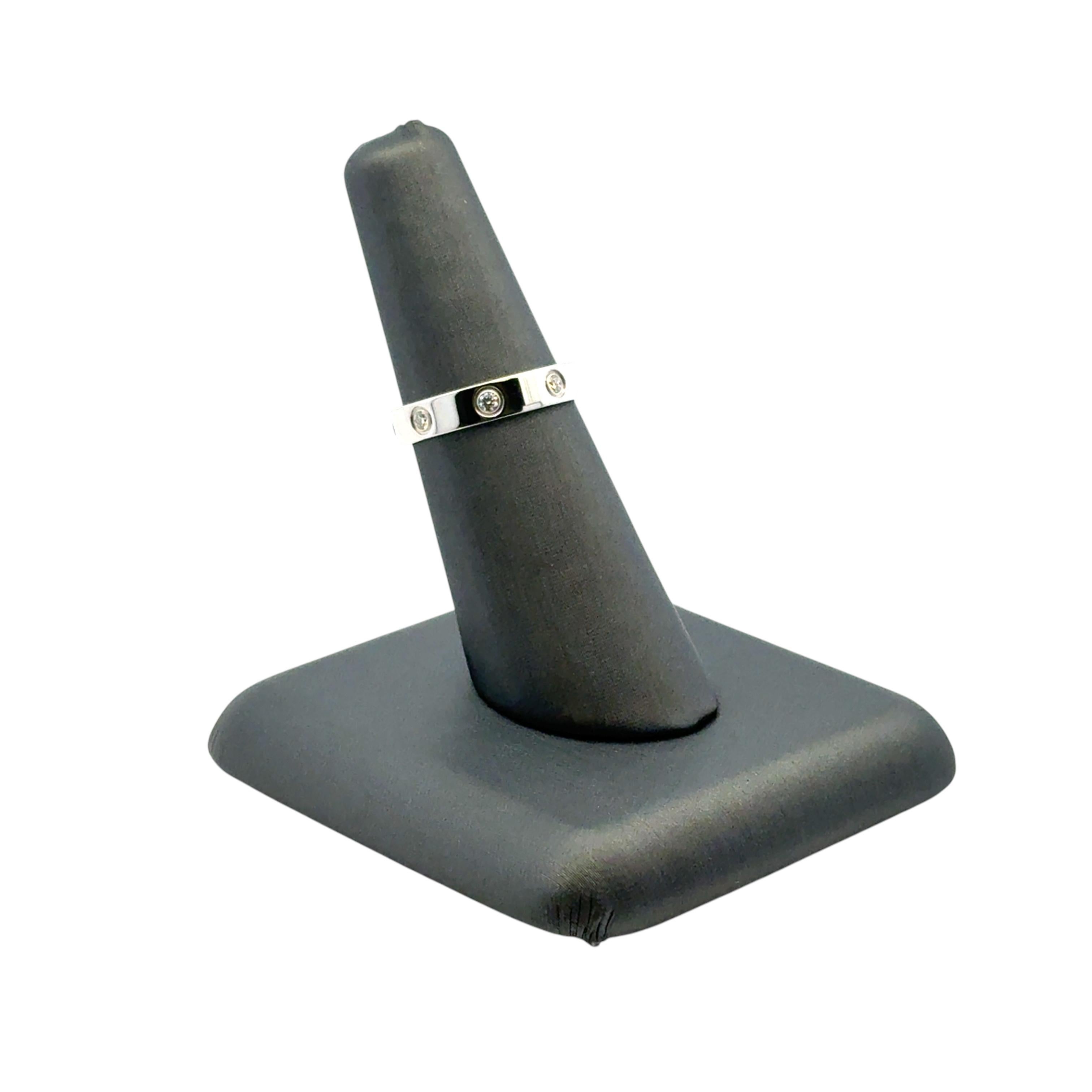 Moderno Cartier Anello d'Amore in Platino Misura 63 in vendita