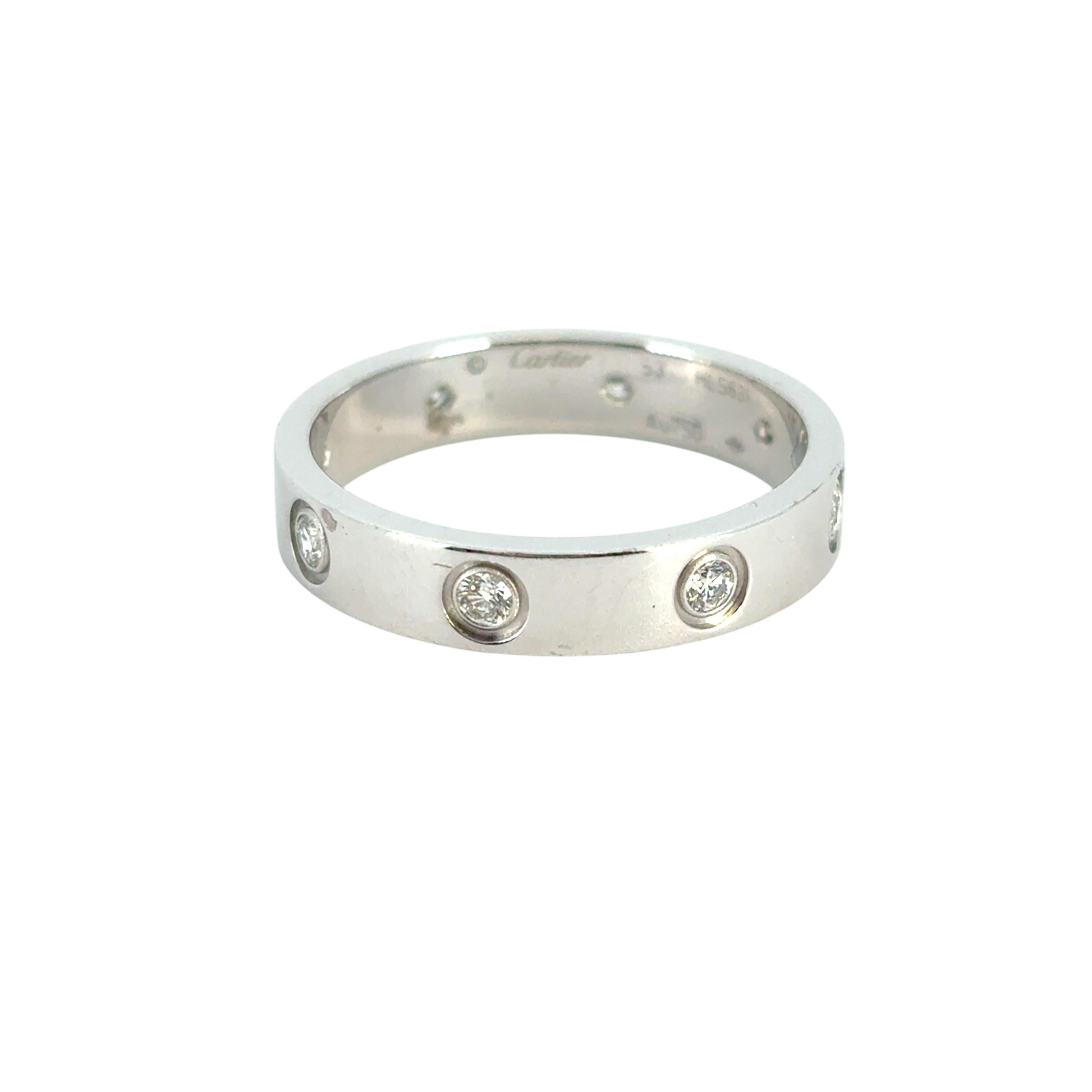 Cartier Anello d'Amore in Platino Misura 63 in vendita 2