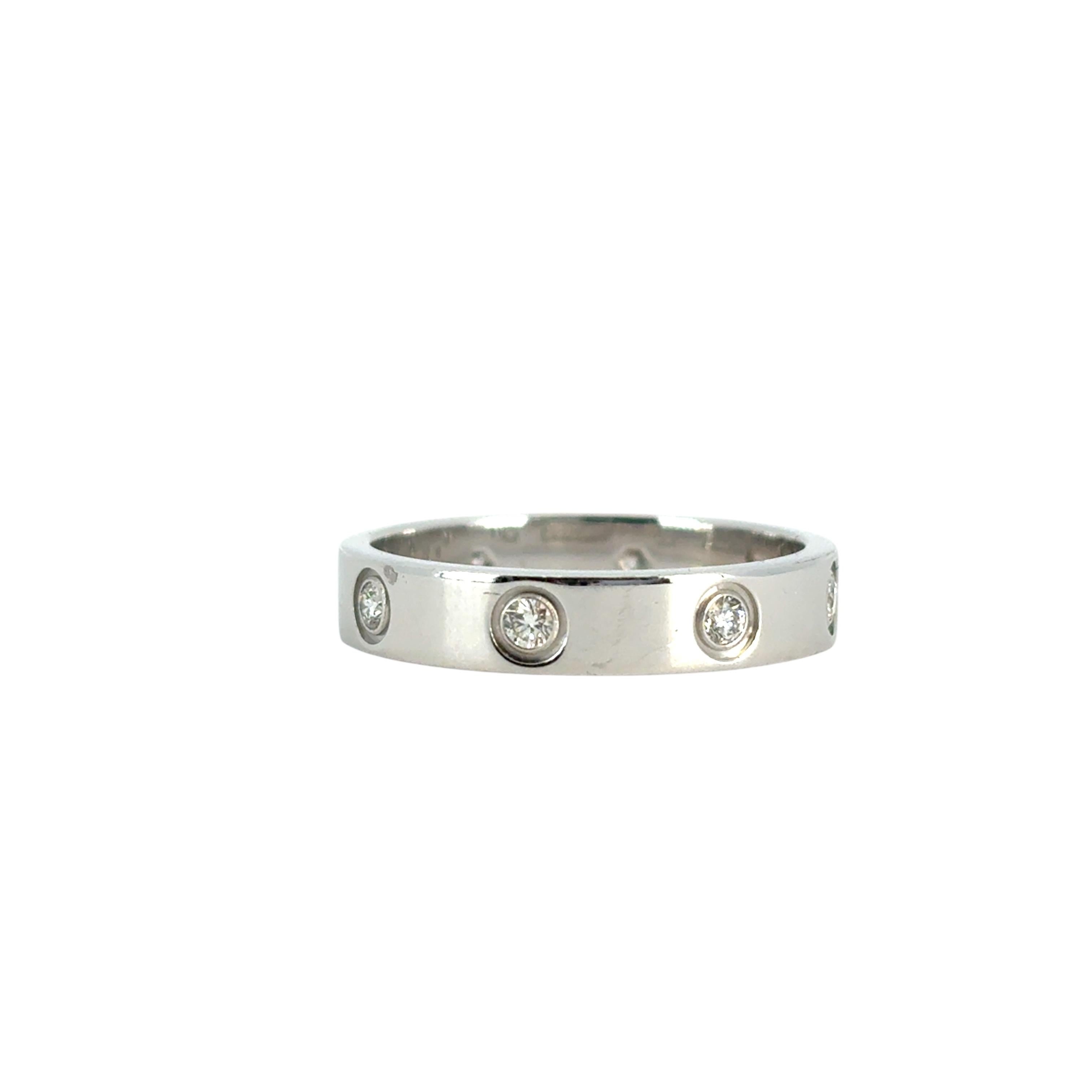 Cartier Anello d'Amore in Platino Misura 63 in vendita 4