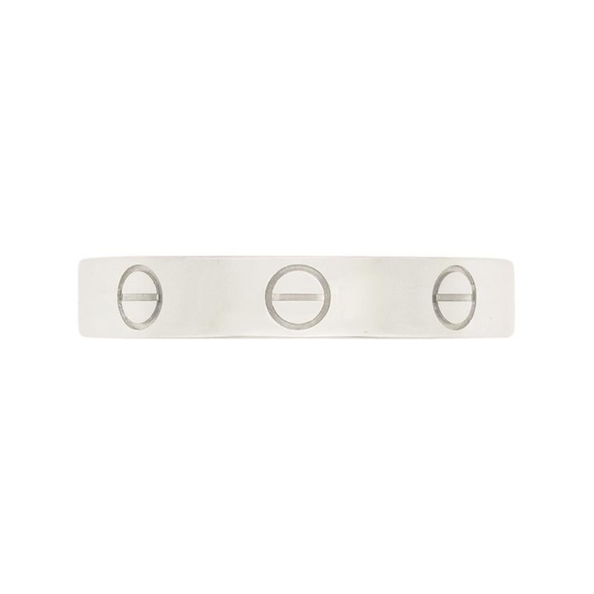 Modern Cartier Platinum Love Ring For Sale