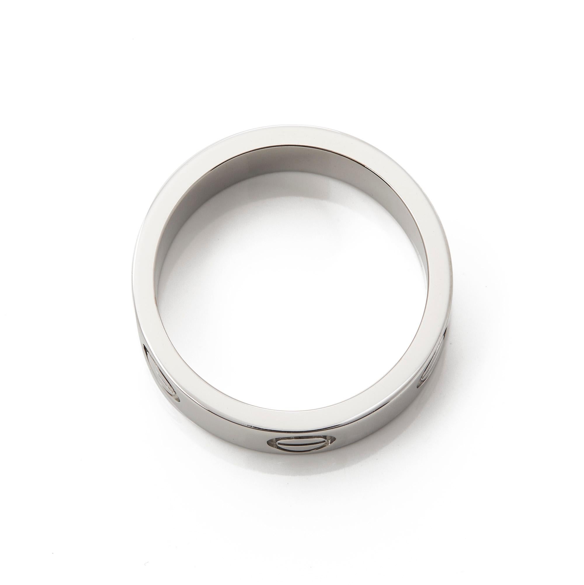 Cartier: Platin-Love-Ring (Zeitgenössisch) im Angebot