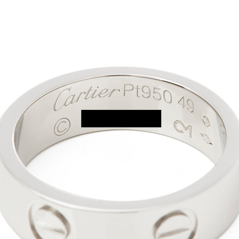 Cartier Platinum Love Ring For Sale at 1stDibs cartier ring platinum