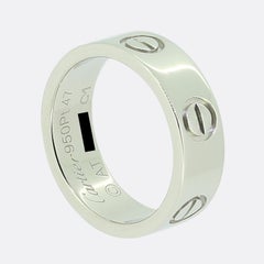 Cartier Platinum LOVE Ring Size H 1/2 (47)