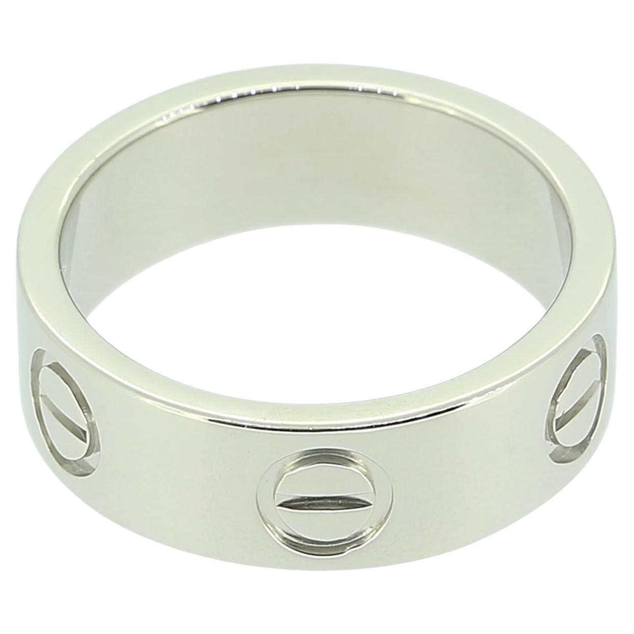 Anillo Cartier LOVE de platino talla H 1/2 (47)
