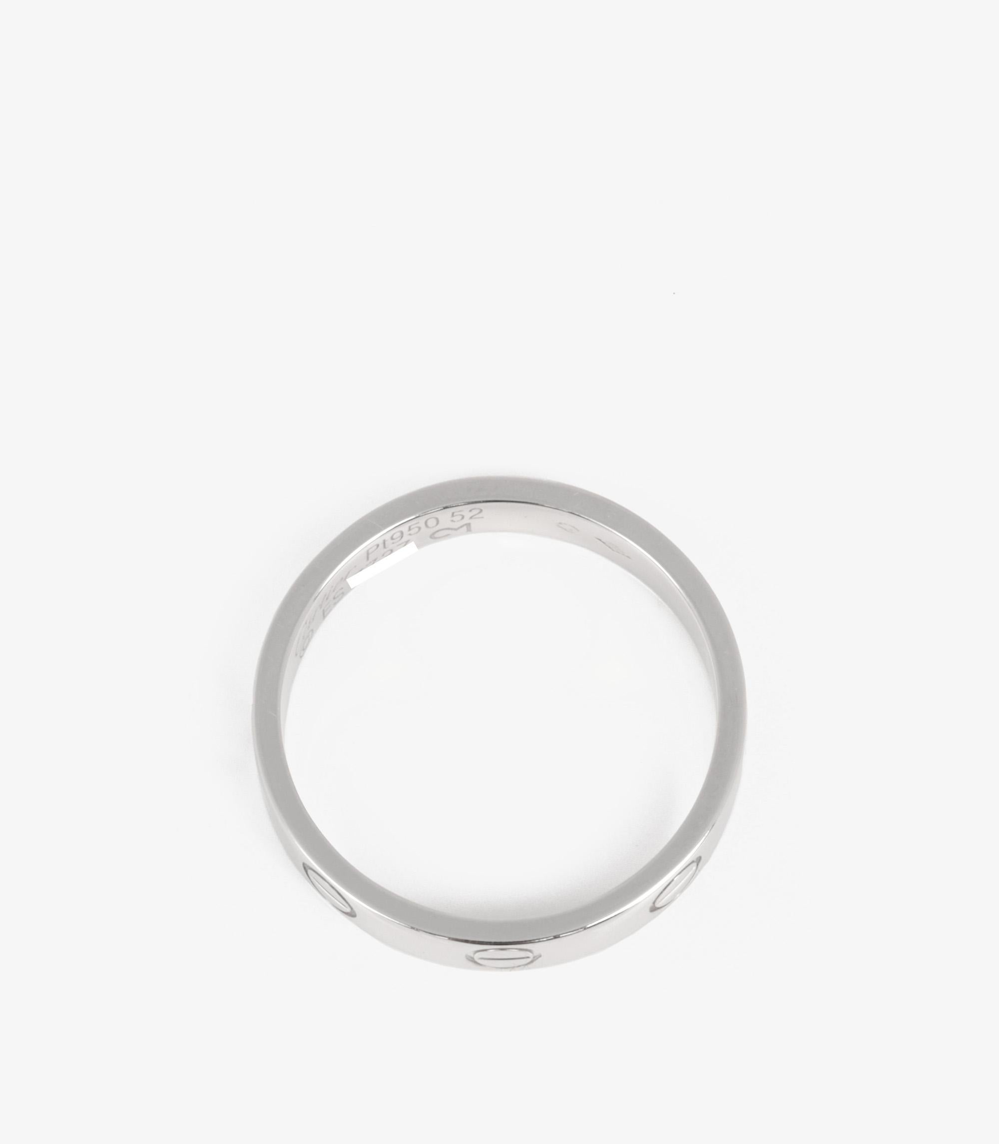 Cartier Platinum Love Wedding Band Ring 1