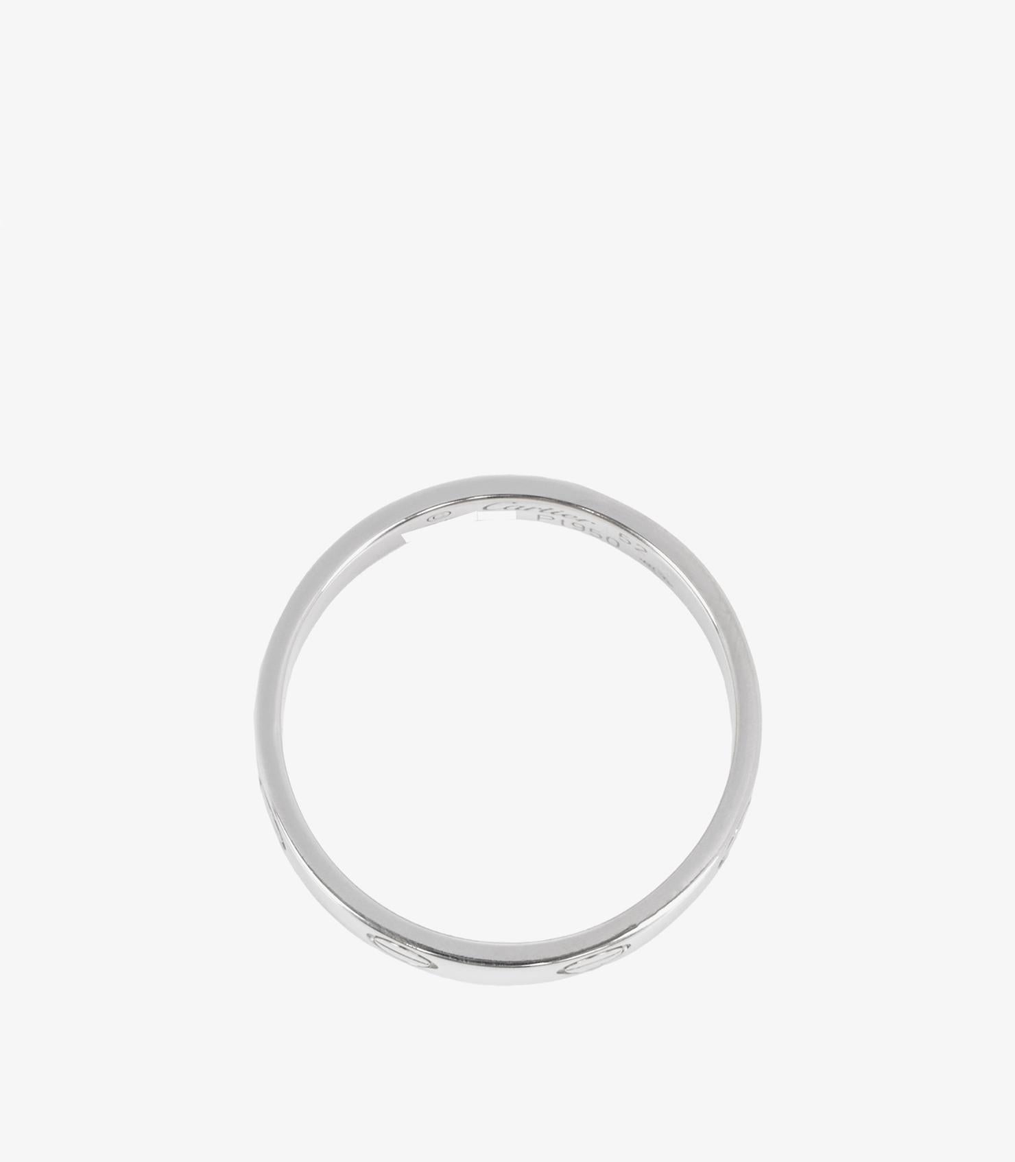 Women's or Men's Cartier Platinum Love Wedding Band Ring