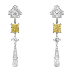 Platinum Drop Earrings