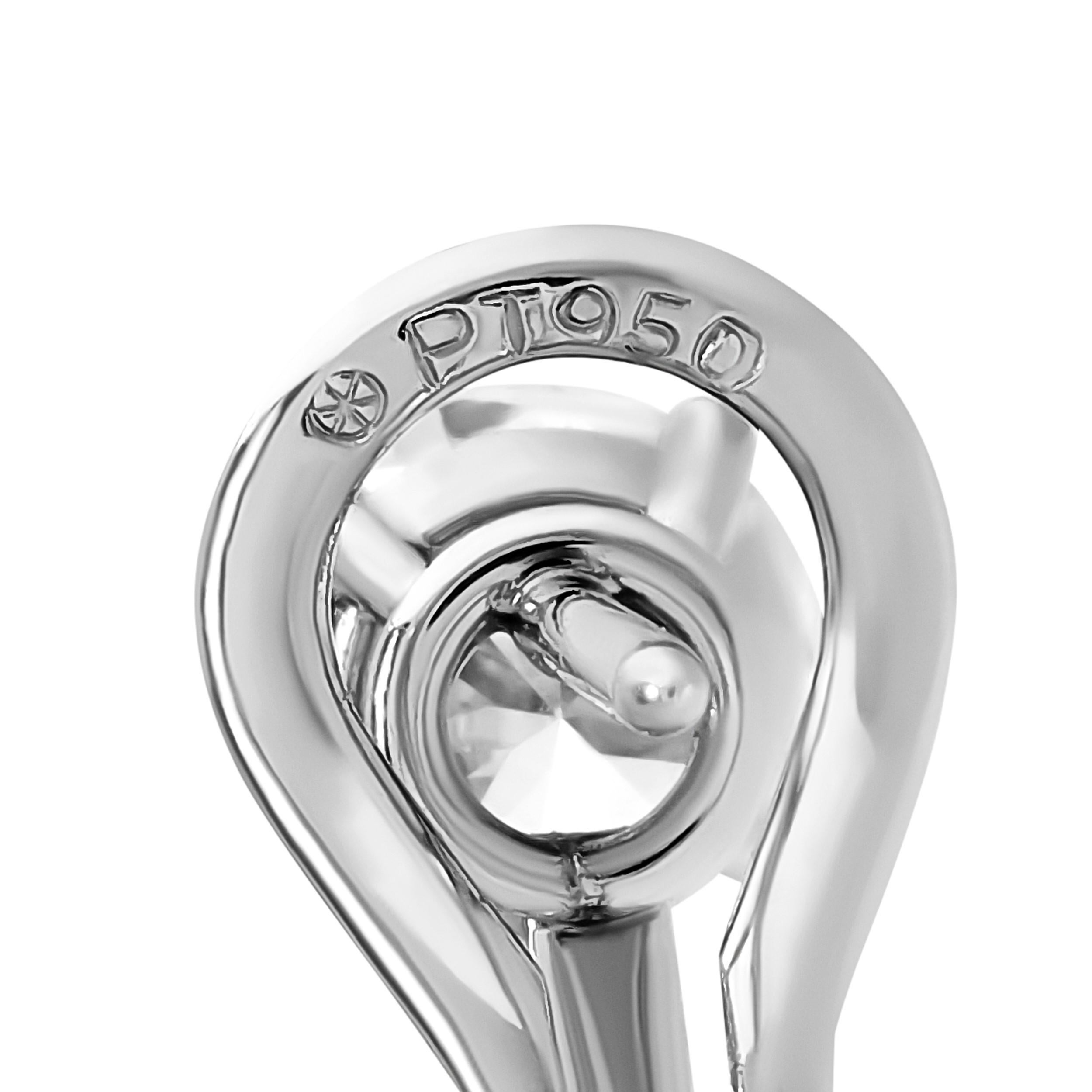 Orecchini a goccia di Cartier in platino con diamanti a forma multipla In condizioni ottime in vendita a Philadelphia, PA