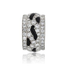 Cartier Platinum Nigeria Diamond and Onyx Eternity Band