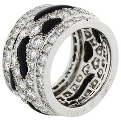 Memoryring aus Platin mit Nigeria-Diamant und Onyx von Cartier