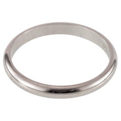 Cartier Platinum Plain Wedding Band, Size 52 (US Size 6), 2 mm.