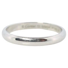 CARTIER Platinum Ring. Cartier Wedding Band 1895 2.5mm Band. Certificate