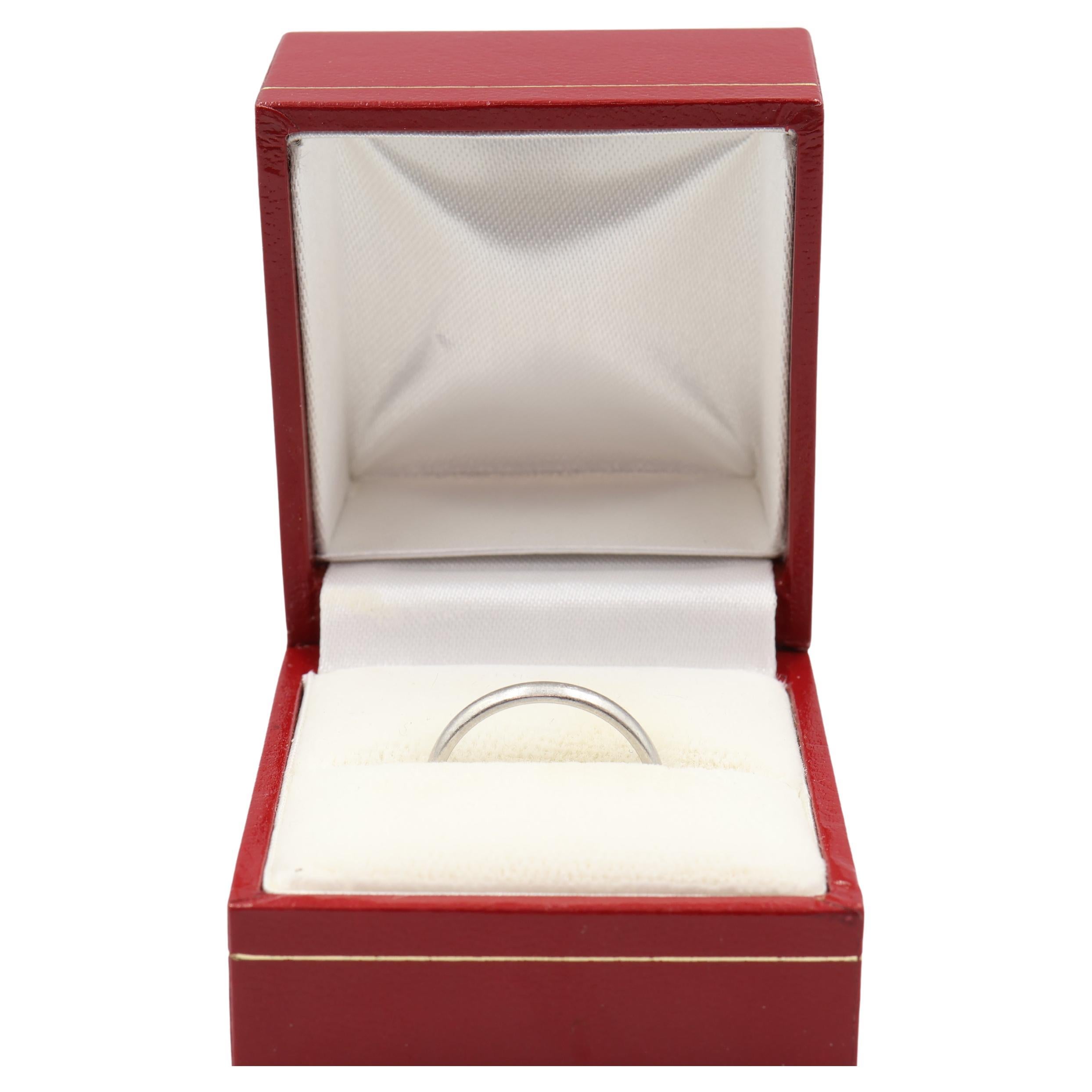 Cartier Platinum Ring With Box in vendita
