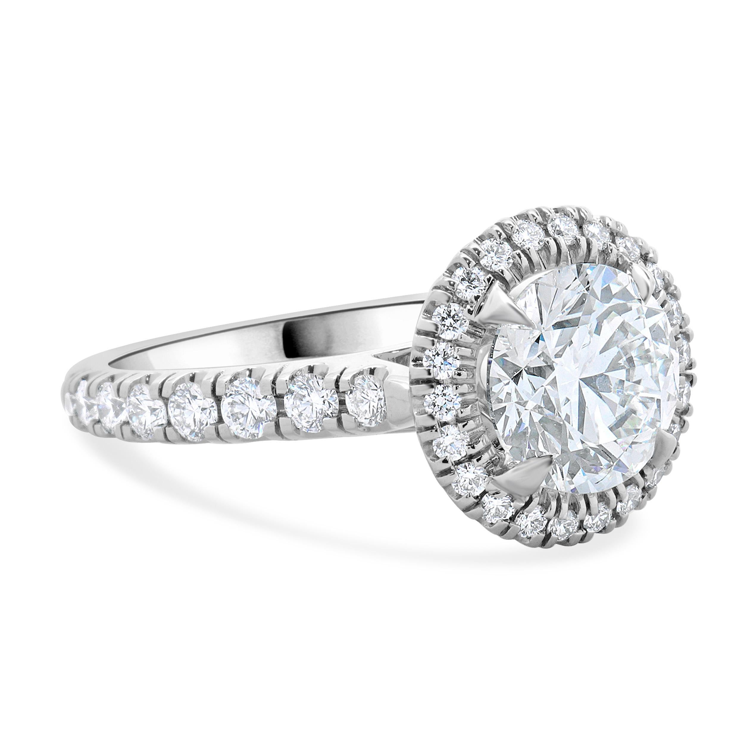 Cartier Verlobungsring aus Platin mit rundem Diamanten im Brillantschliff im Zustand „Hervorragend“ im Angebot in Scottsdale, AZ