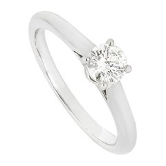 Cartier Platinum Round Brilliant Cut Diamond Solitaire 1895 Ring 0.30ct H/VS2