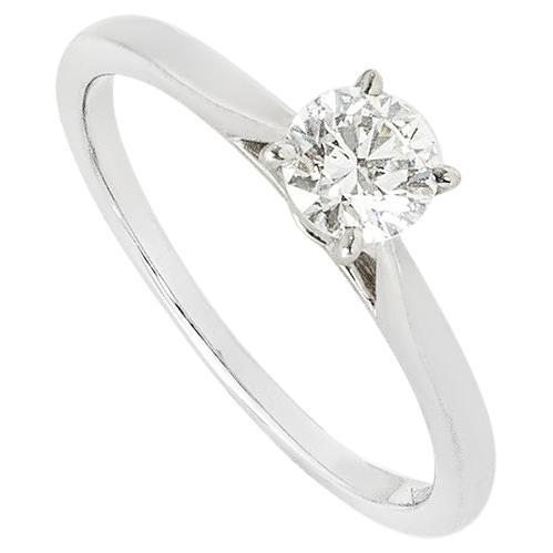 Cartier Platin Rund Brillantschliff Diamant Solitär 1895 Ring 0,36ct I/VVS2