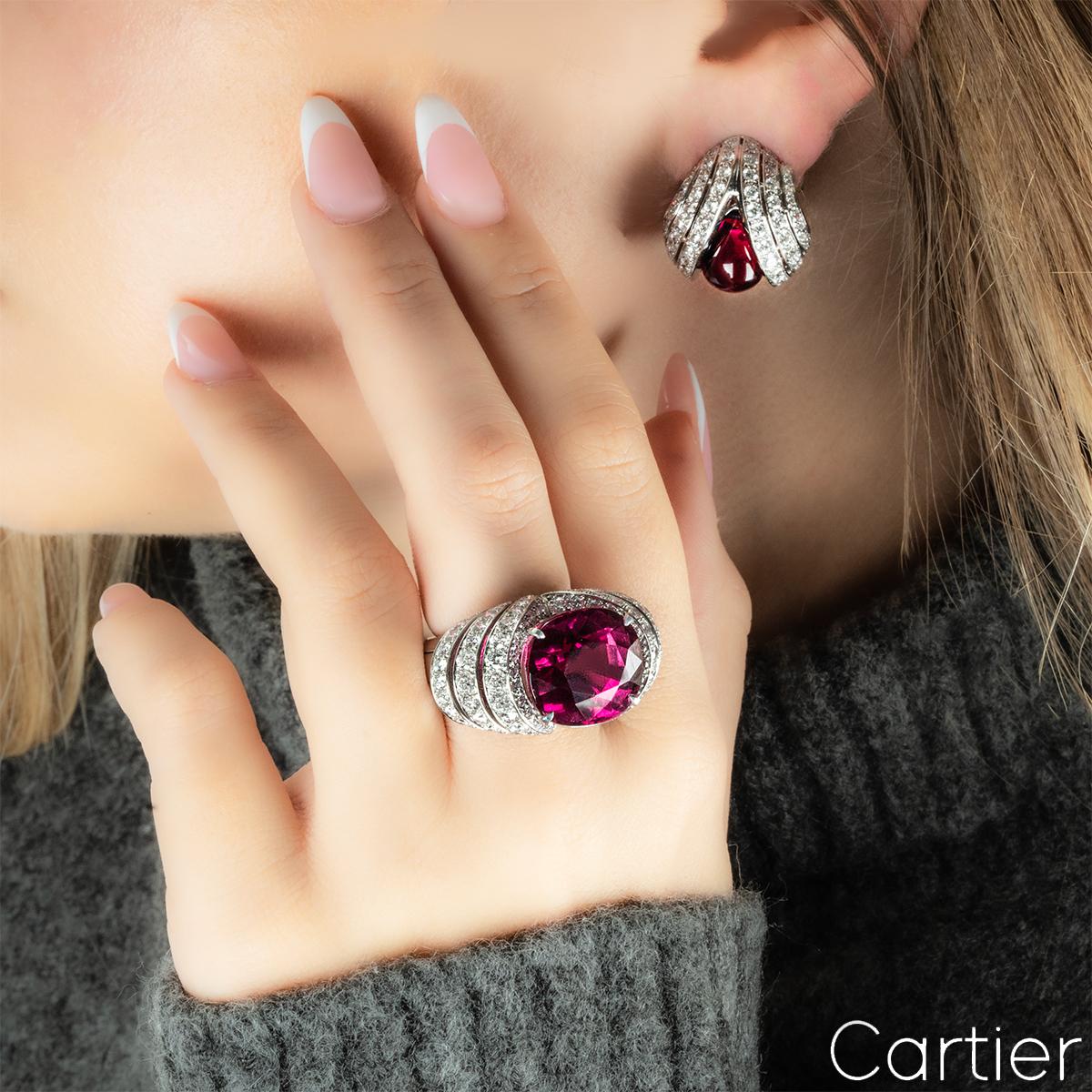 Cartier Platinum Rubellite & Diamond Jewellery Suite 5