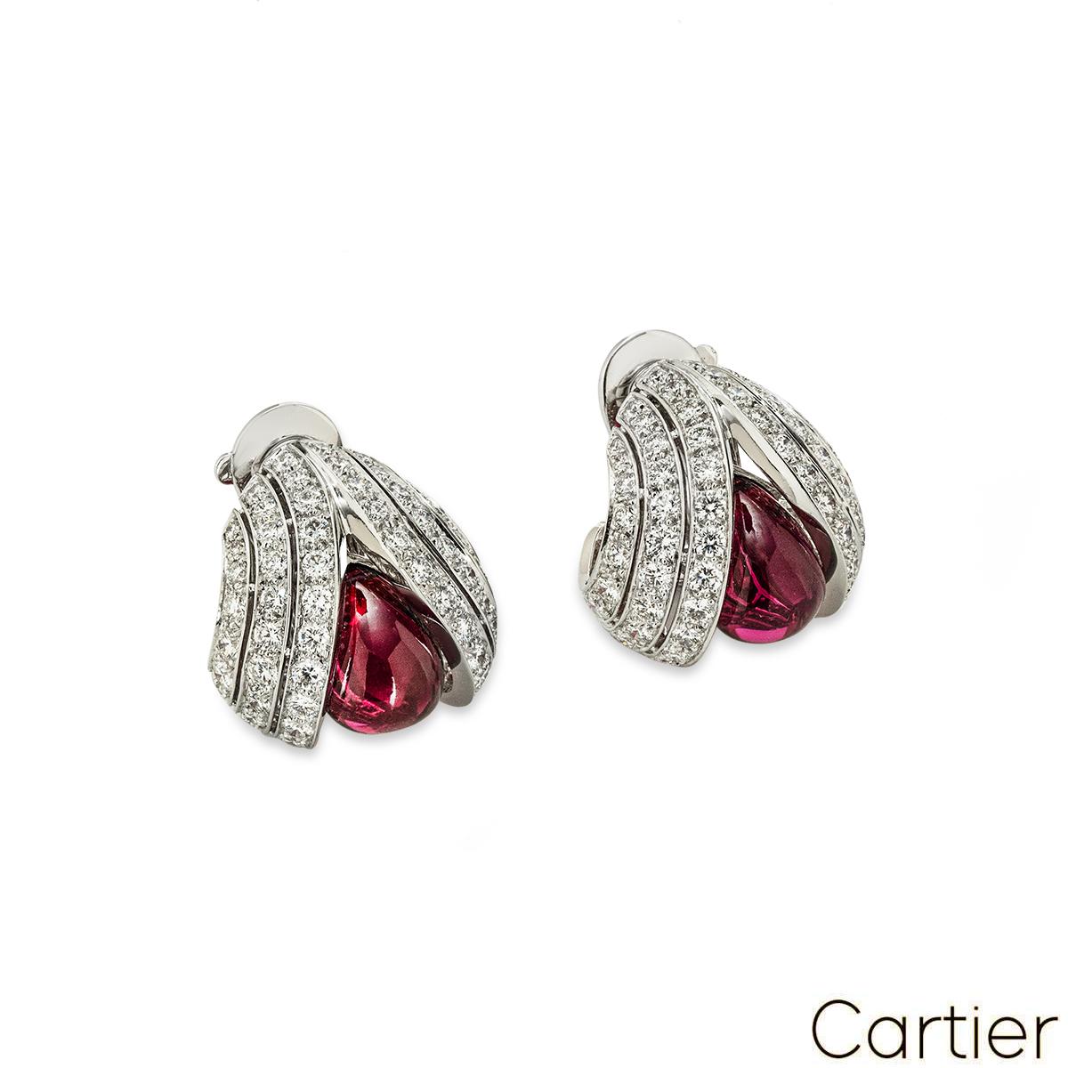 Cartier Platinum Rubellite & Diamond Jewellery Suite In Excellent Condition In Mayfair, London, London