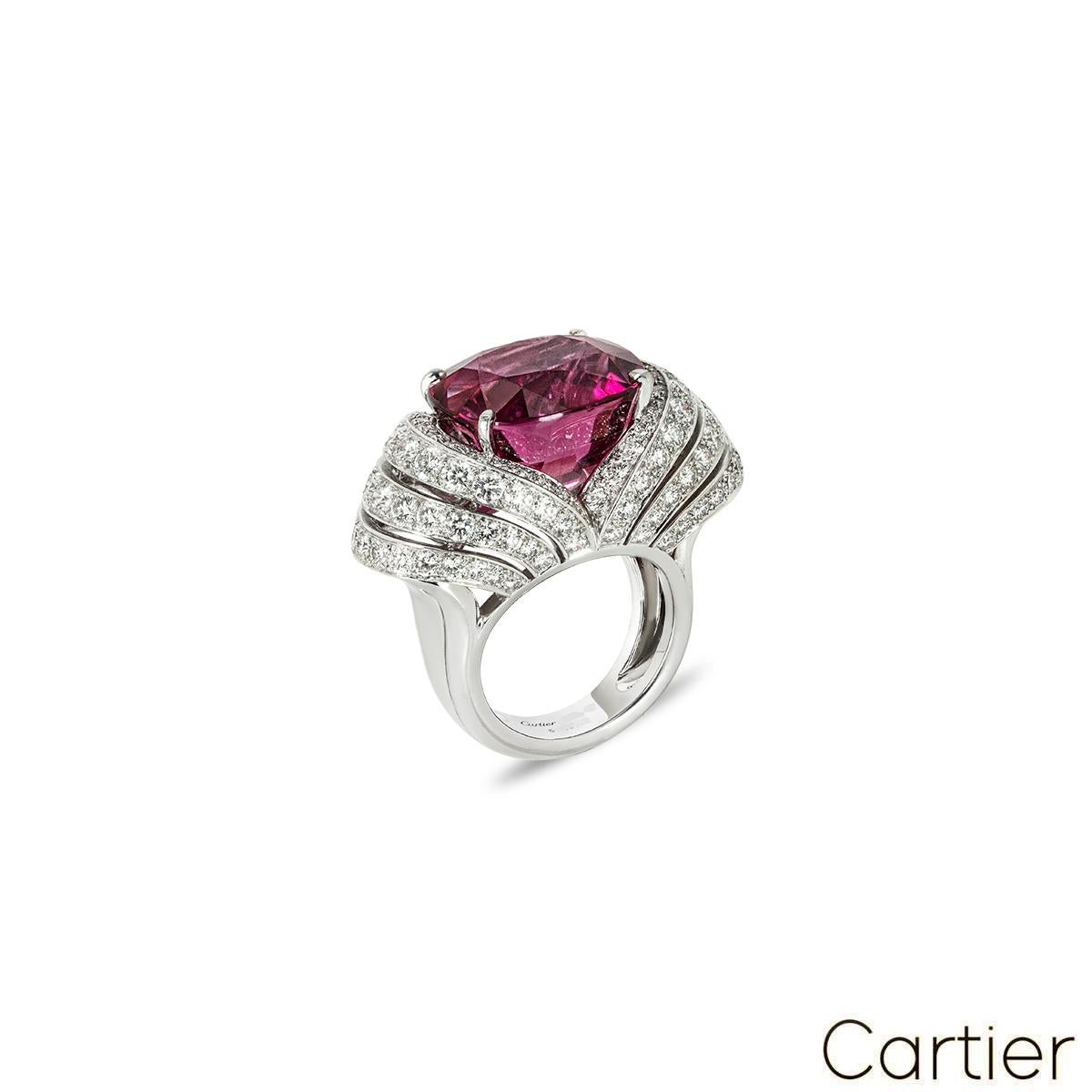 Women's Cartier Platinum Rubellite & Diamond Jewellery Suite
