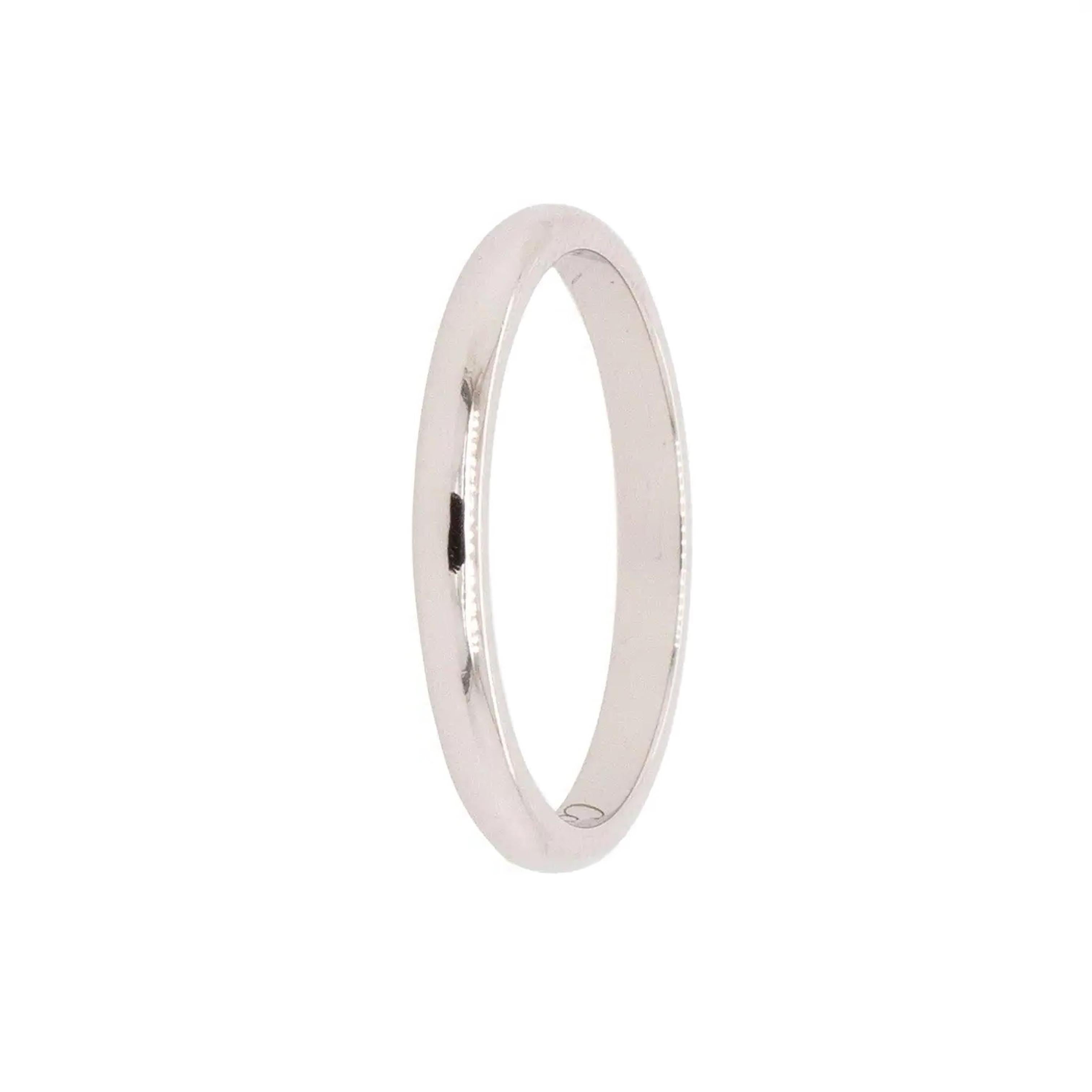 Cartier Bague jonc lisse en platine, taille 49 en vente 4
