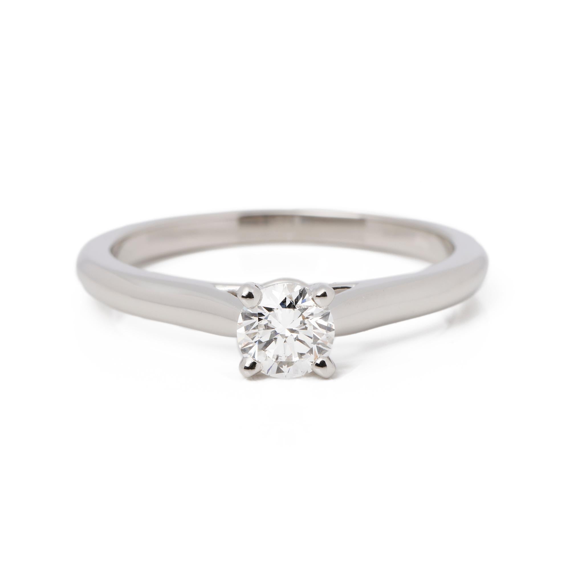 Cartier Brilliant Cut 0.30ct Solitaire Diamond Platinum 1895 Ring

Brand Cartier
Model 0.30ct Diamond 1895 Ring
Product Type Ring
Age Circa 2016
Accompanied By GIA Certificate
Material(s) Platinum
Gemstone Diamond
UK Ring Size J 1/2
EU Ring Size