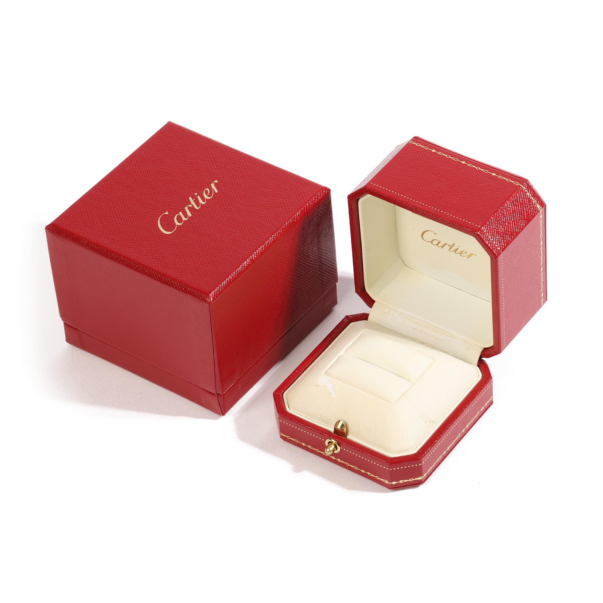 Round Cut Cartier Platinum Solitaire 1895 Ring For Sale