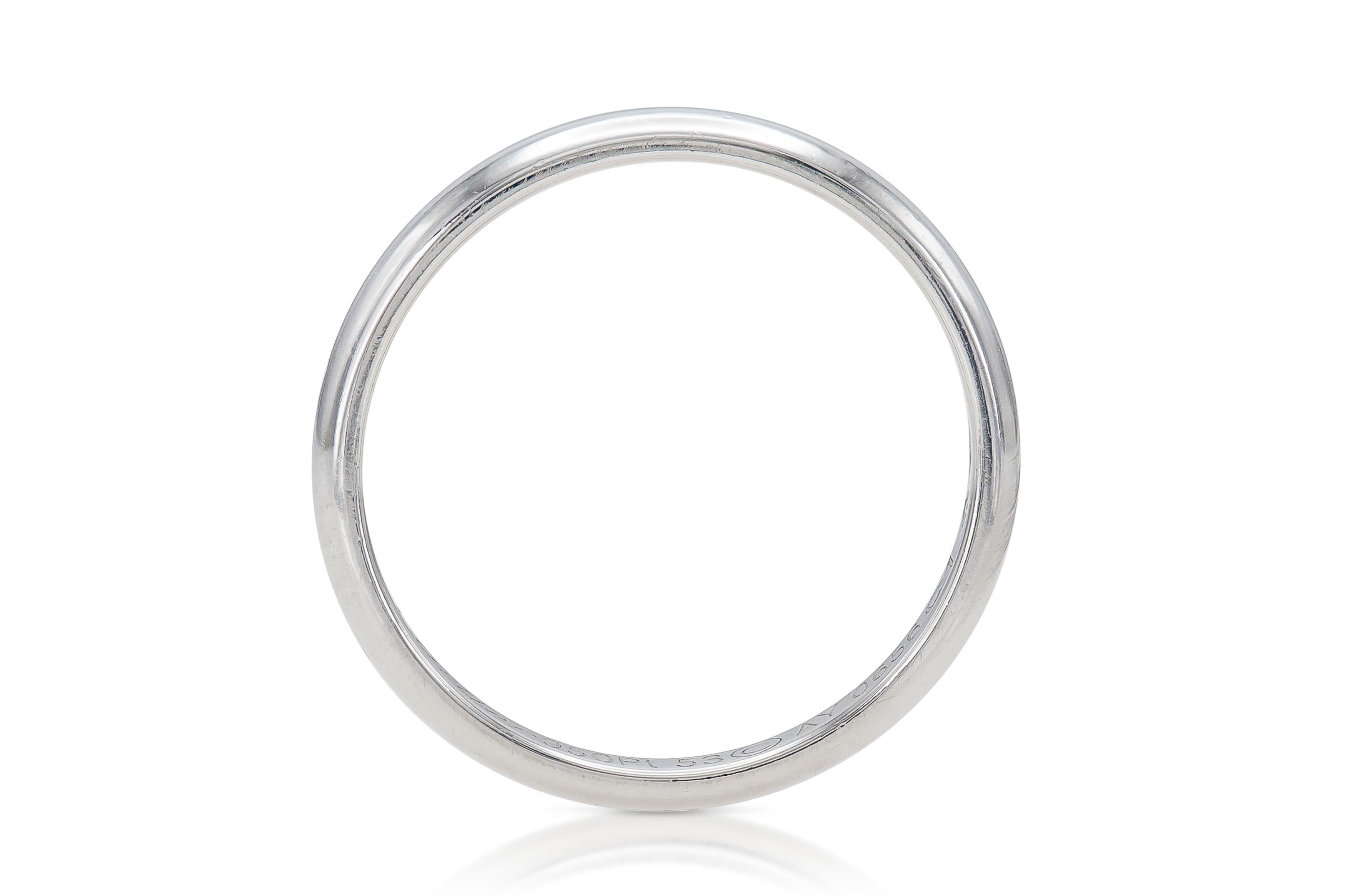 Fede nuziale Cartier in platino In condizioni buone in vendita a New York, NY