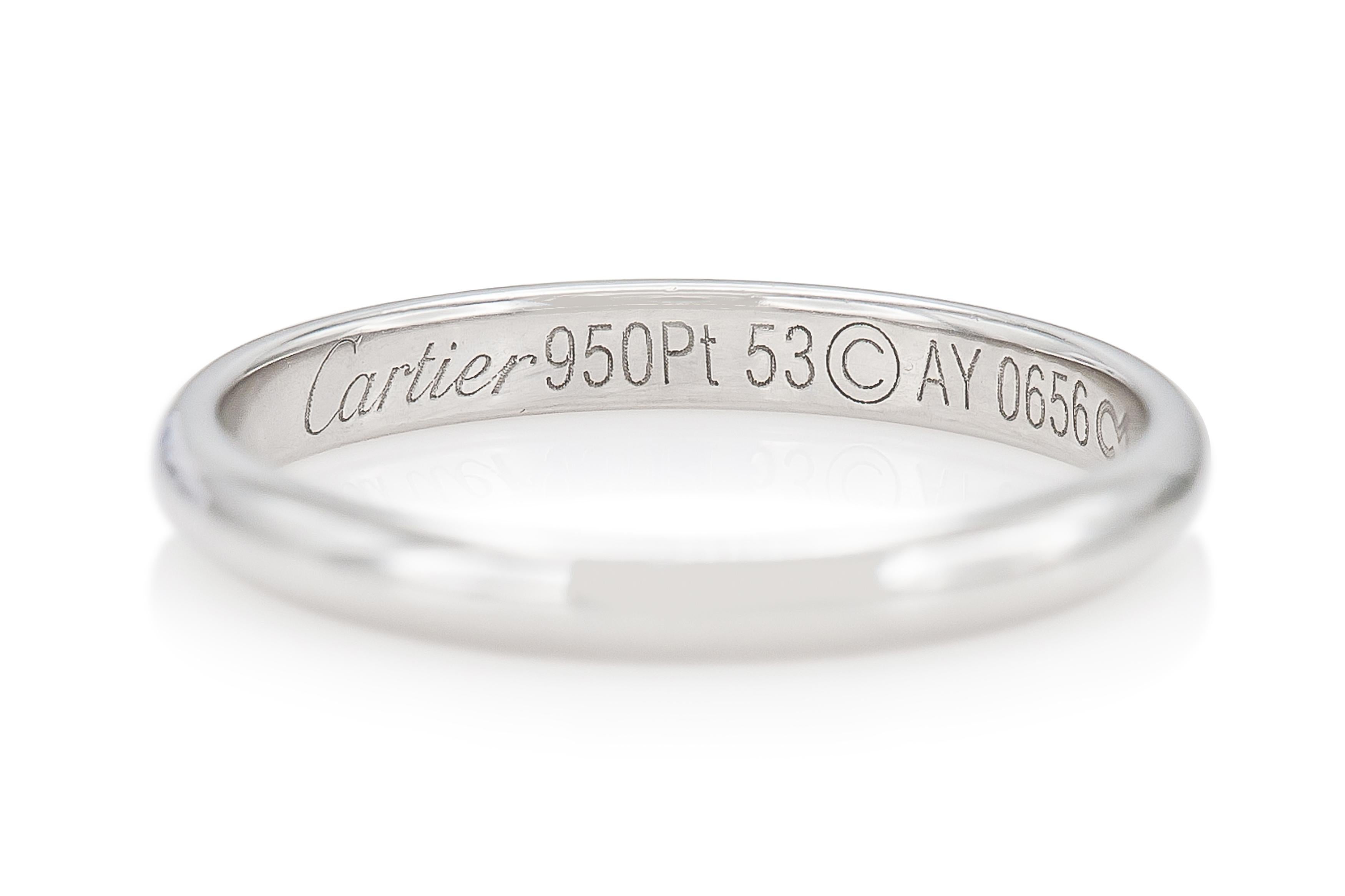 Donna Fede nuziale Cartier in platino in vendita
