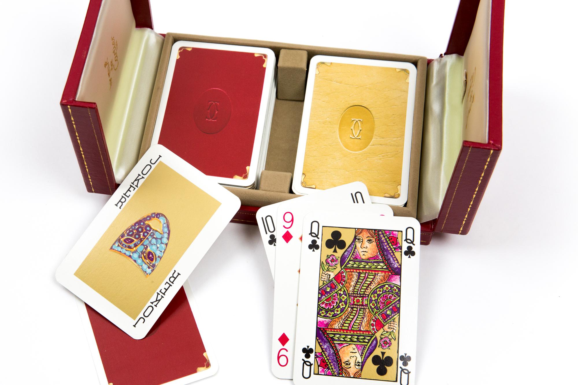 Boîte à cartes de jeu Cartier Bon état - En vente à Paris, FR