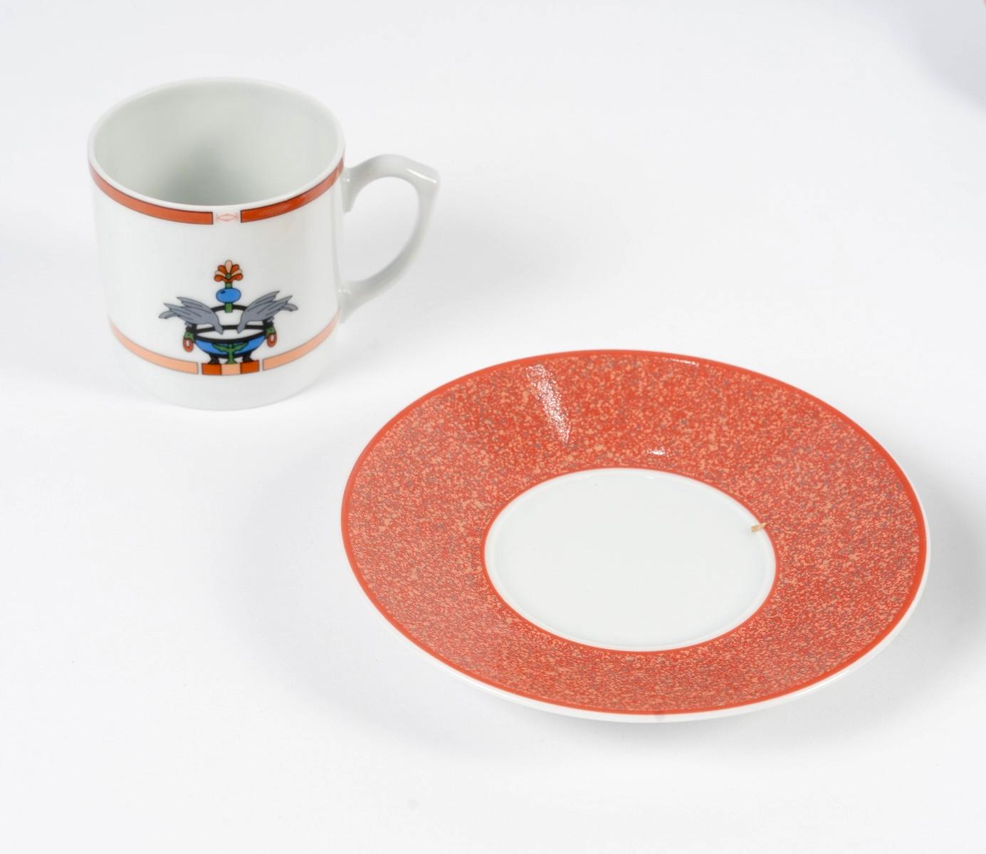 Art Deco Cartier - Porcelain Tableware Coffee Set Maison Venitienne - 12 People For Sale