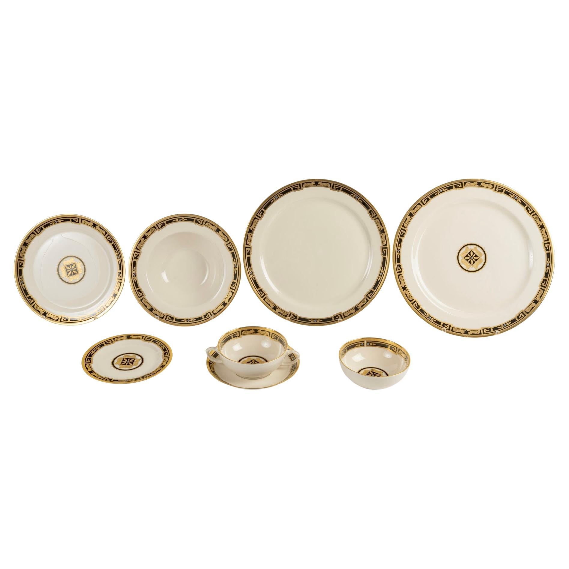 Cartier - Porcelain Tableware Maison Art Deco 70 Pieces New