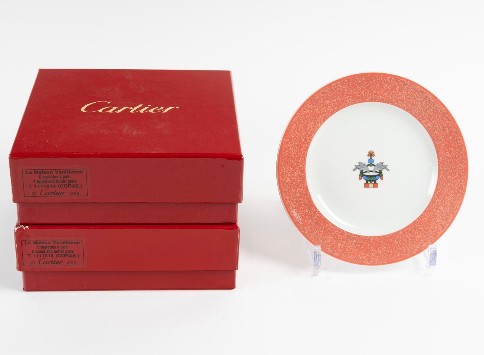 Cartier - Porcelain Tableware Maison Venitienne 65 Pieces New in Boxes For Sale 6