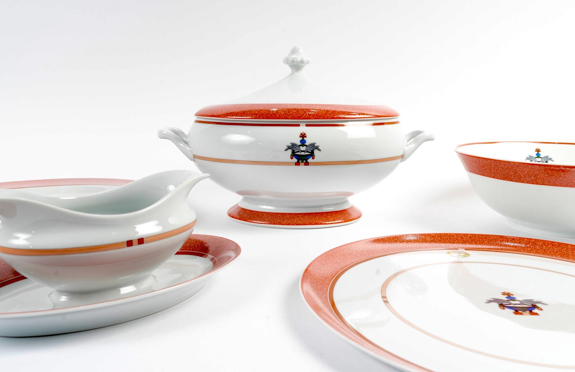 Cartier - Porcelain Tableware Maison Venitienne 65 Pieces New in Boxes For Sale 8