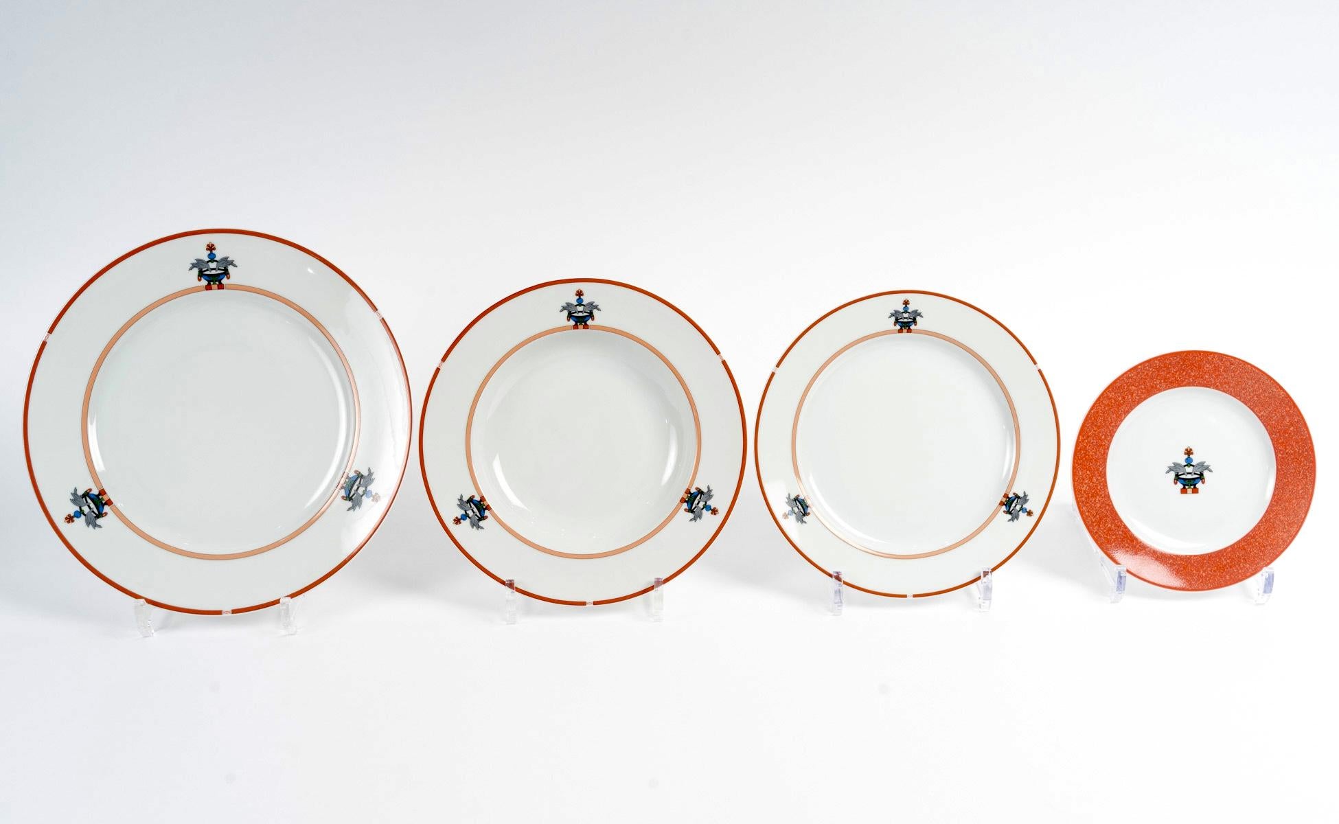 Art Deco Cartier - Porcelain Tableware Maison Venitienne 65 Pieces New in Boxes For Sale