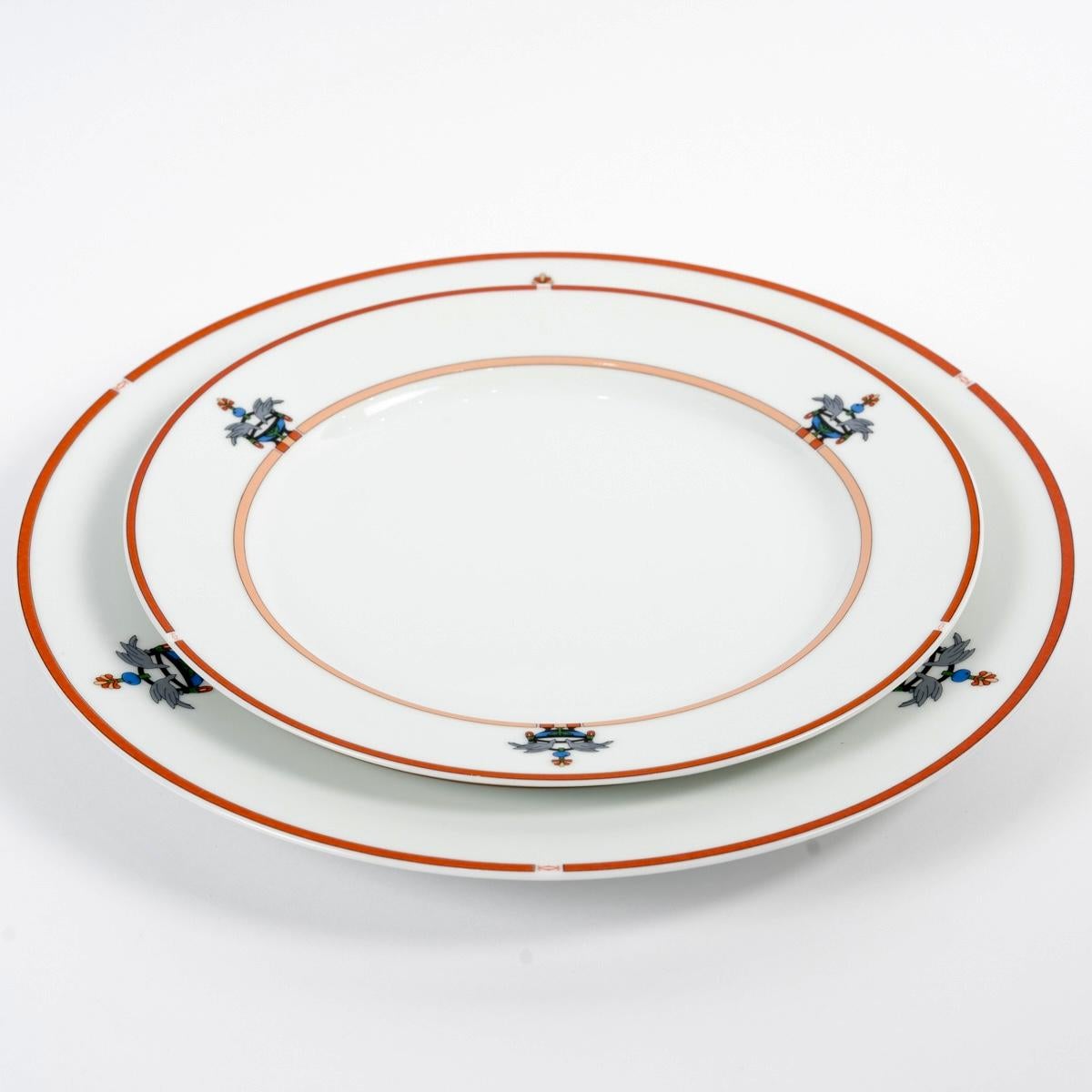 Late 20th Century Cartier - Porcelain Tableware Maison Venitienne 65 Pieces New in Boxes For Sale
