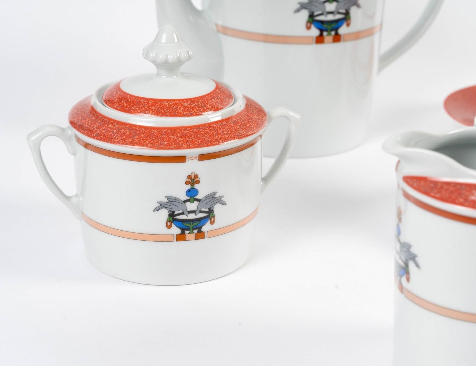 Art Deco Cartier - Porcelain Tableware Tea Set Maison Venitienne - 12 People For Sale