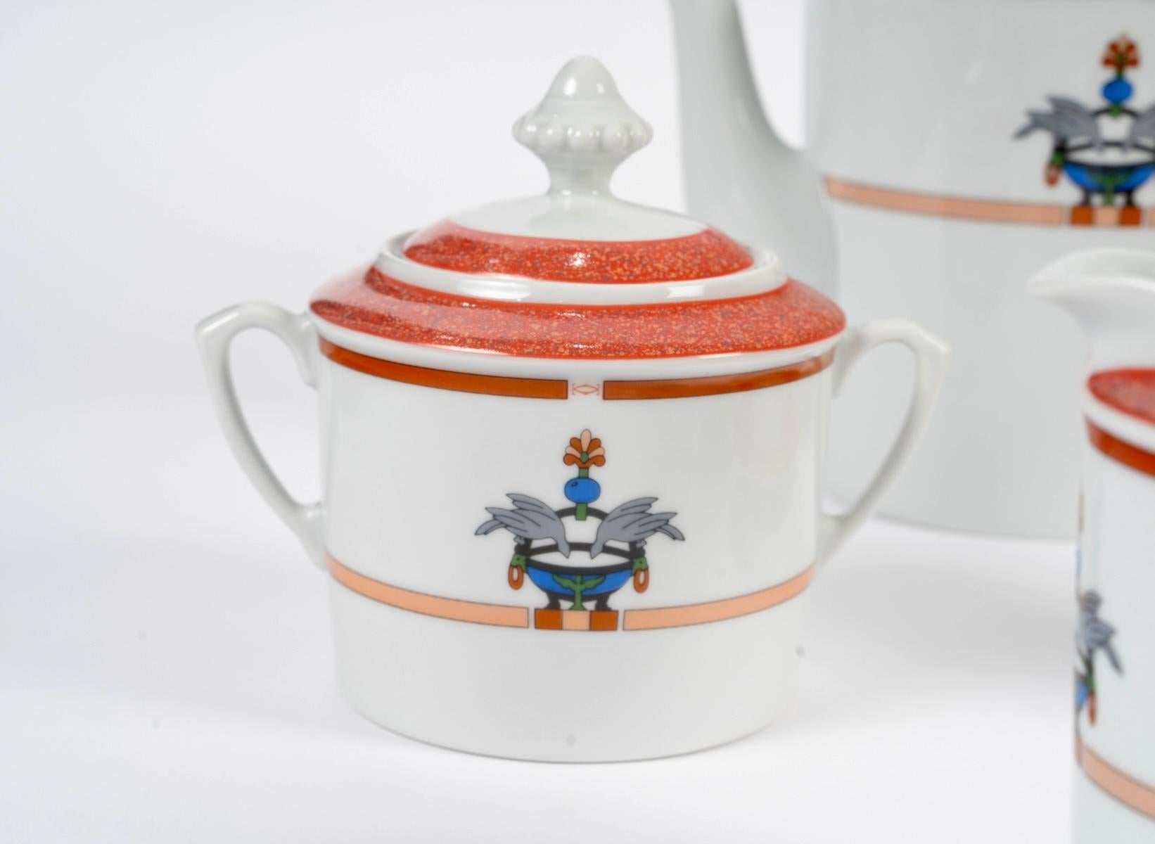 Cartier - Porcelain Tableware Tea Set Maison Venitienne - 12 People For Sale 1