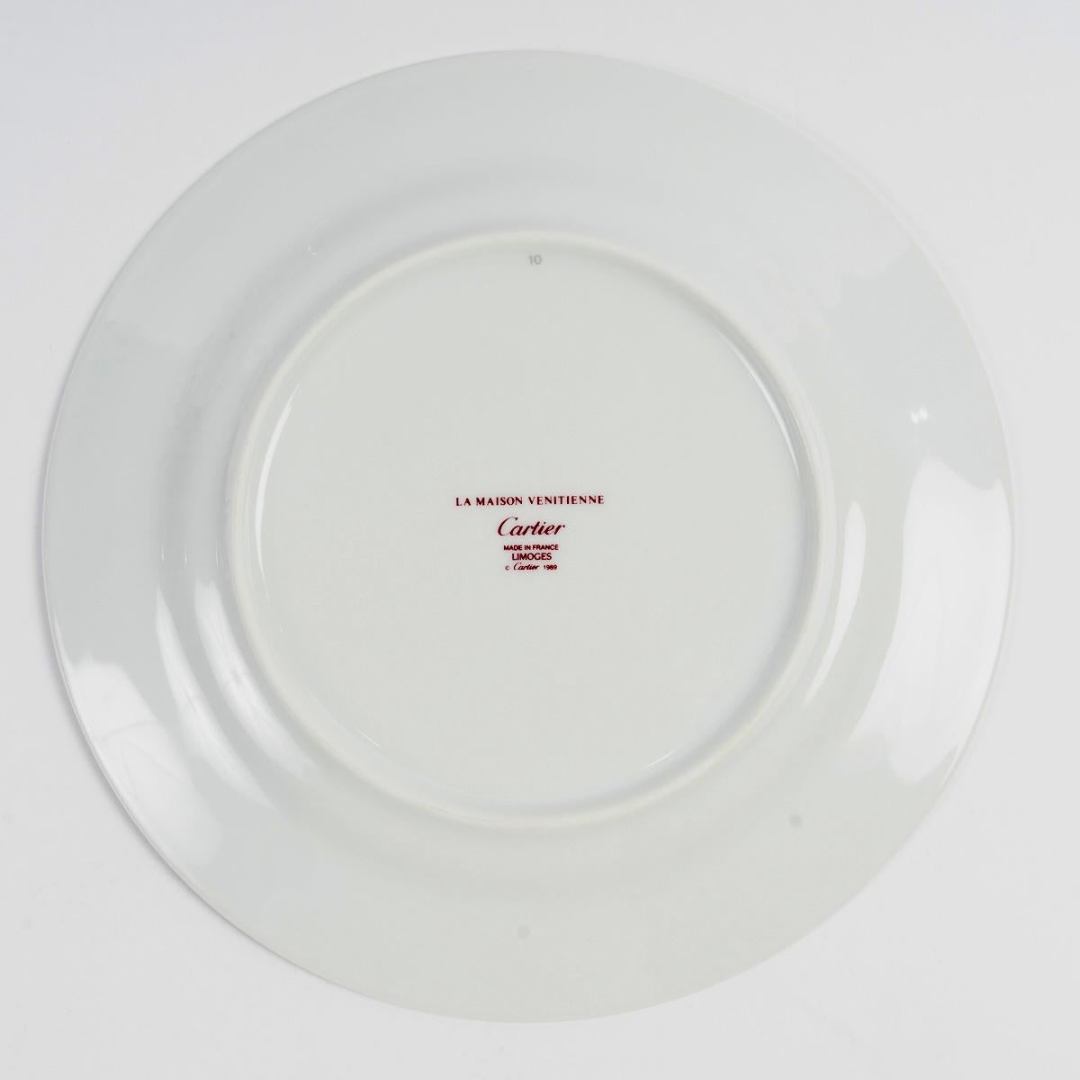 Cartier - Porcelain Tableware Tea Set Maison Venitienne - 12 People For Sale 3