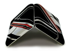 Cartier Powder case for handbag fired Enamel Sterling Silver made by Salimbeni