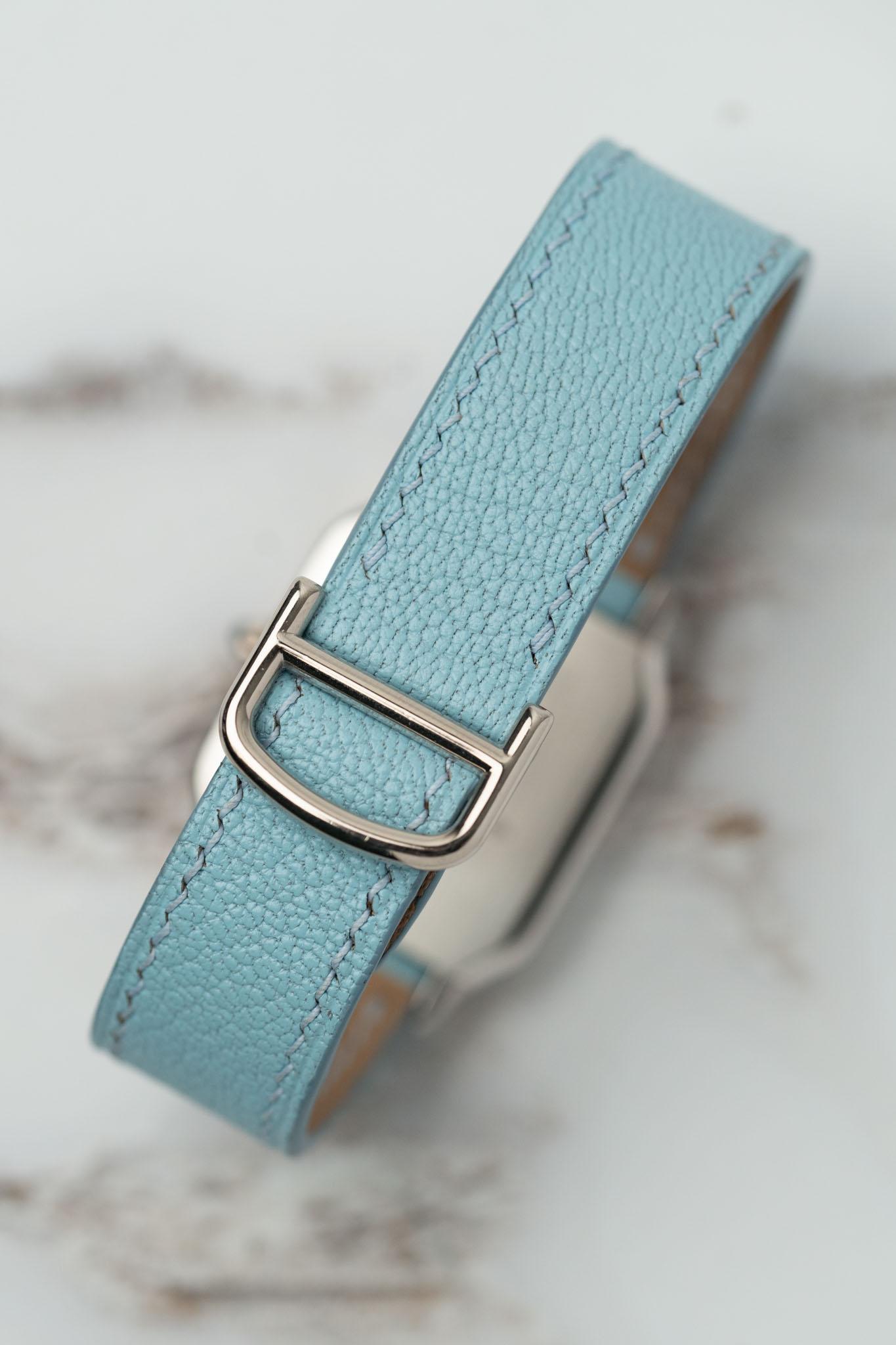 Cartier Pre CPCP Santos Dumont LM 1575 Placa Extra Suizo Guilloché Platnium 1990 en venta 3