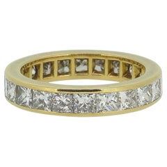 Cartier Princess Cut Diamond Full Eternity Ring Size O 1/2 (56)