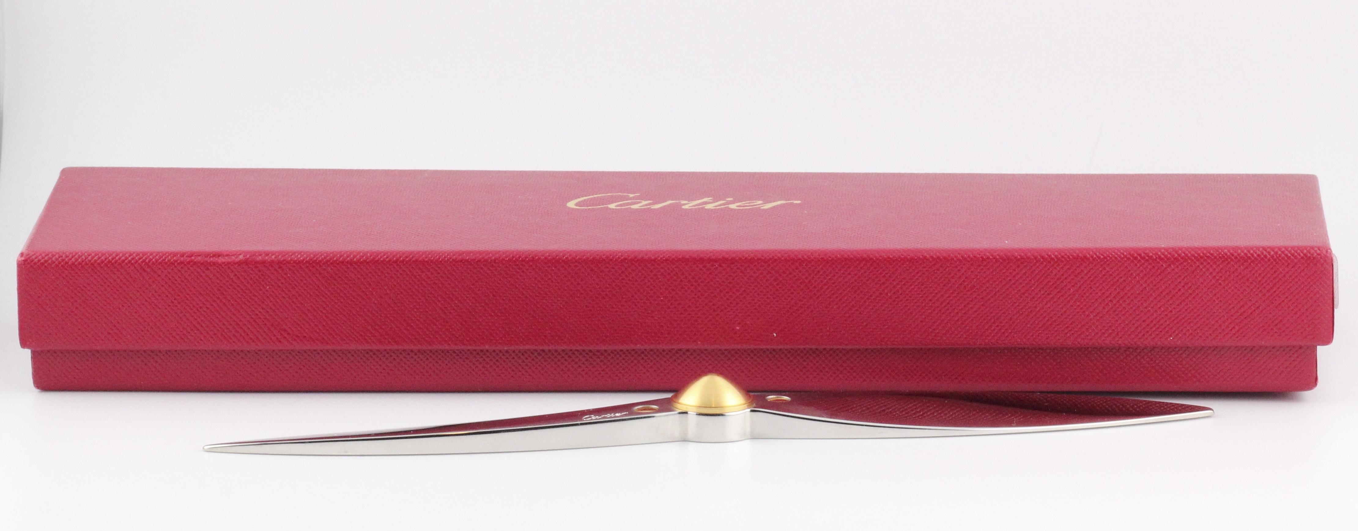 Unveil a new dimension of sophistication with the Cartier Propeller Letter Opener, an extraordinary blend of functionality and artistry. Crafted with precision and finesse, this letter opener is a testament to Cartier's legacy of creating