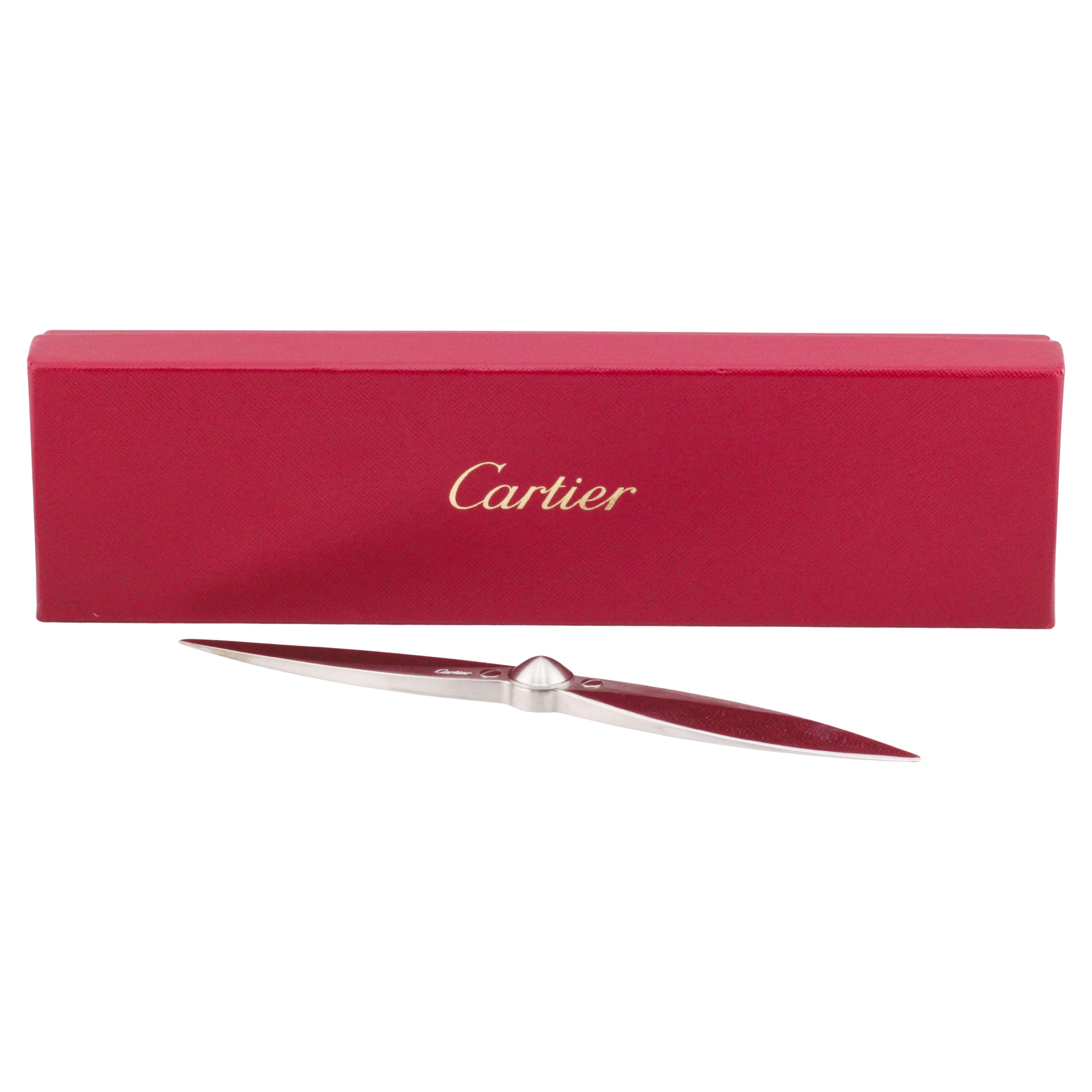 Tagliacarte a elica di Cartier con scatola