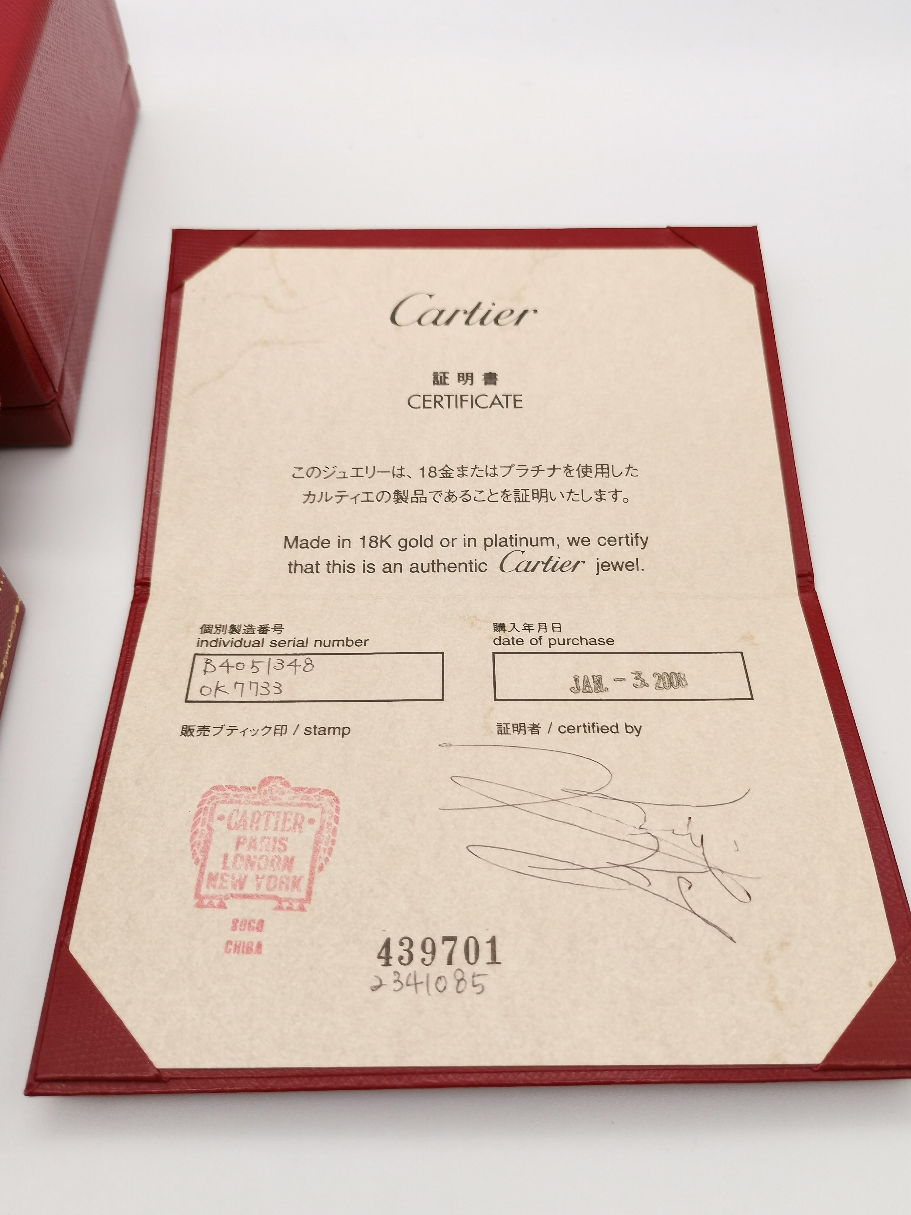 Cartier PT950 1P Diamond Wedding Band Ring 4