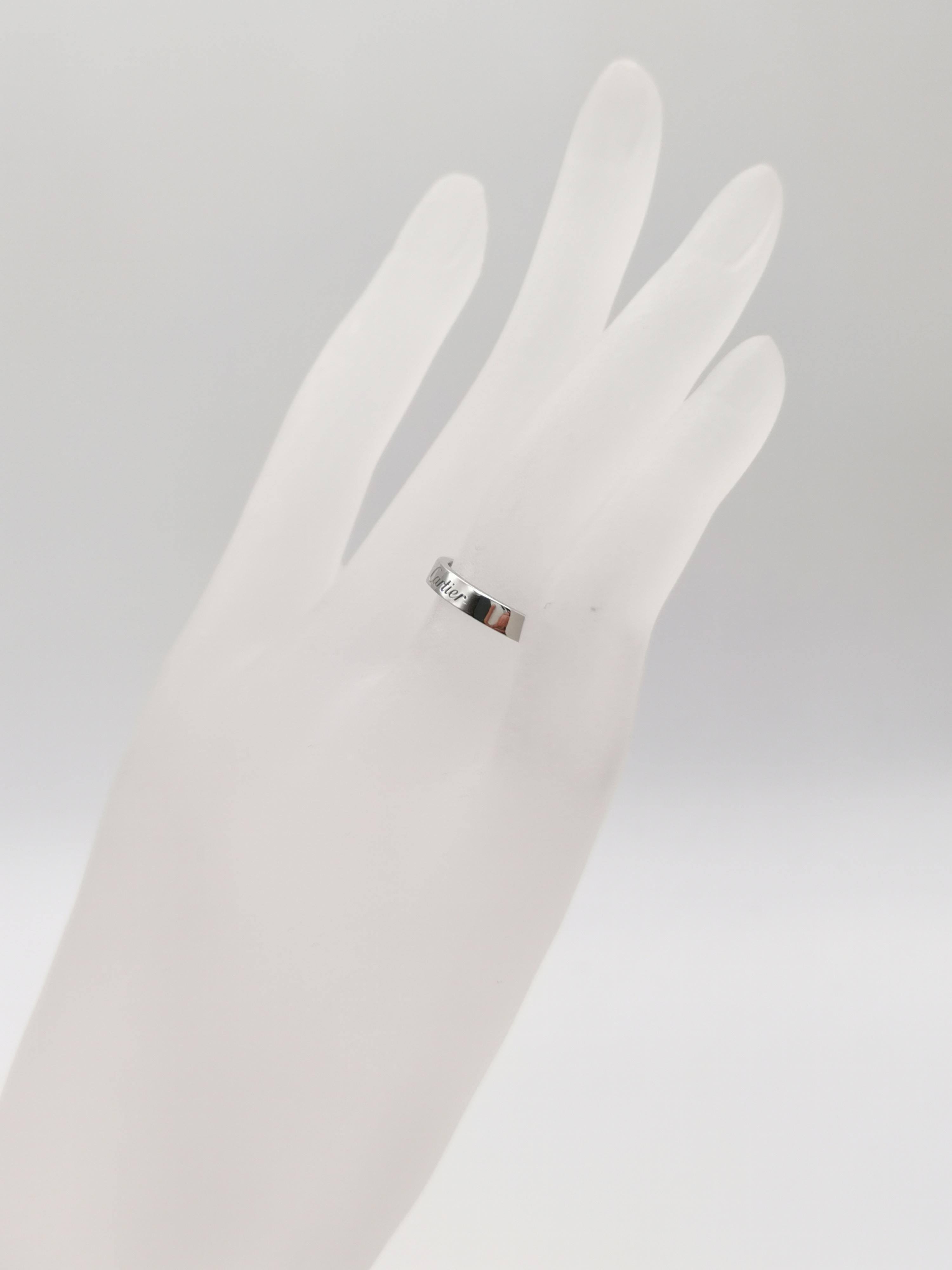 Women's or Men's Cartier PT950 1P Diamond Wedding Band Ring