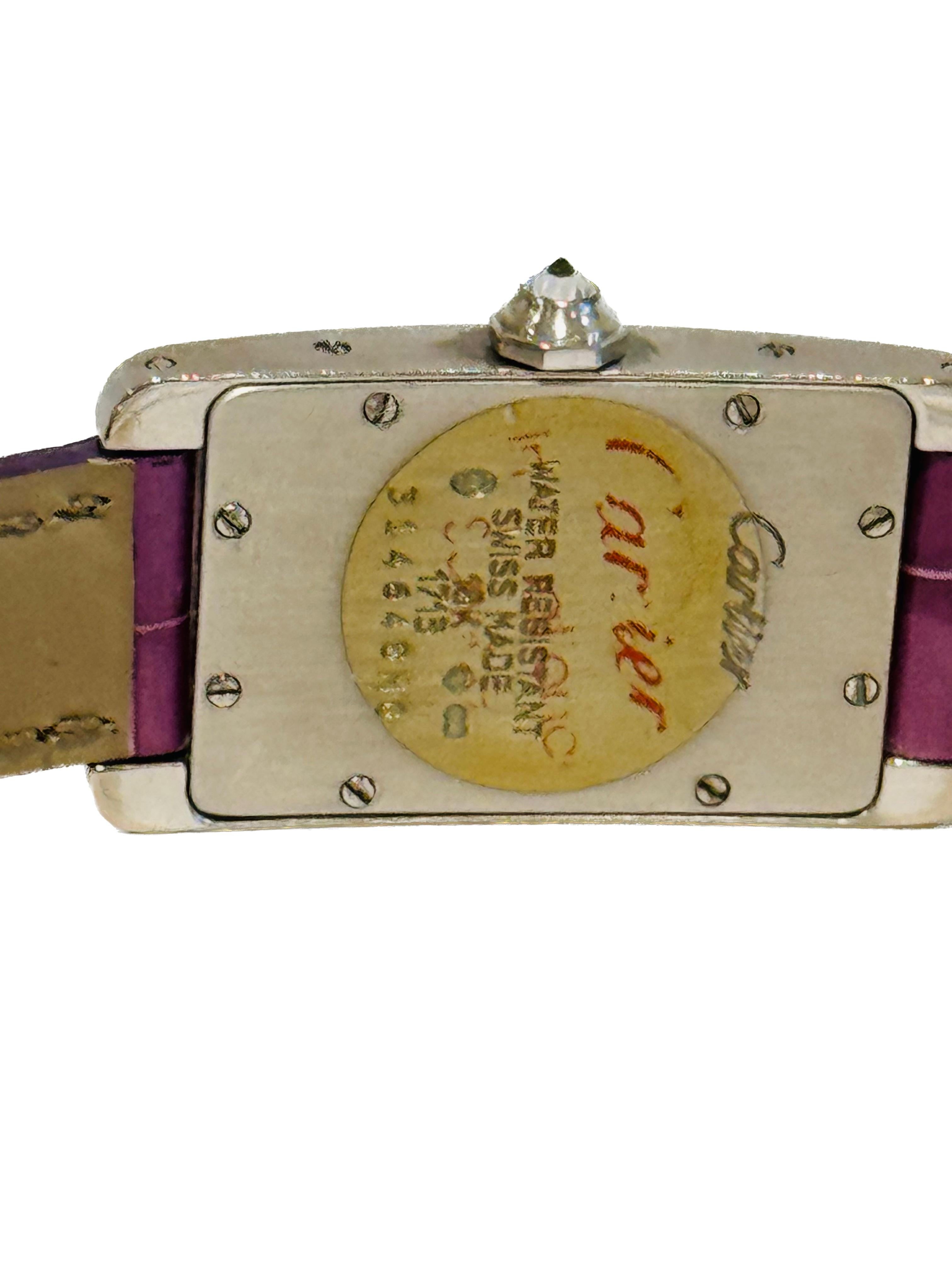 Cartier Tank Américaine 18 Ct Women's Watch, Purple Strap 3