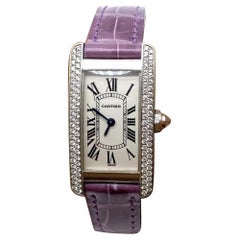 Cartier Purple Tank Américaine 18 Ct Women's Watch